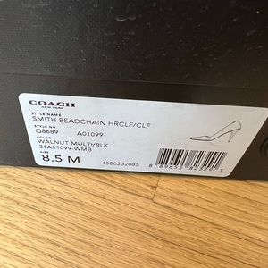 Coach Smith Beadchain walnut multi/blk high heel